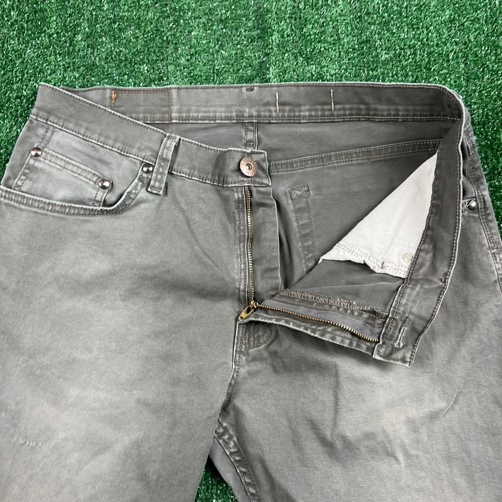 Wrangler Straight Fit Pants Mens 33x29" Gray Workwear 95WRWGP Stretch Canvas